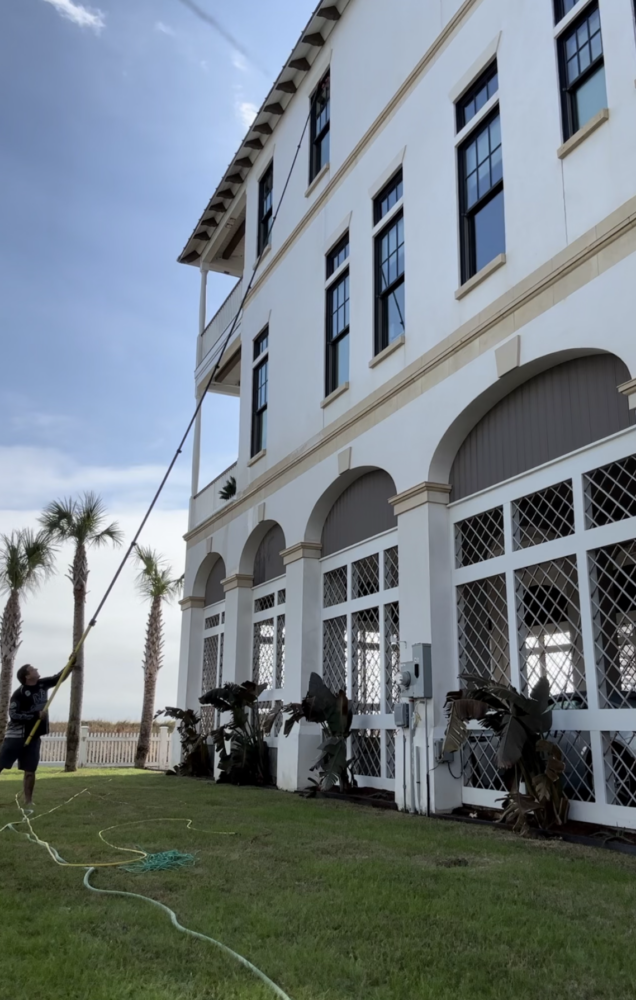 waterfed pole window cleaning