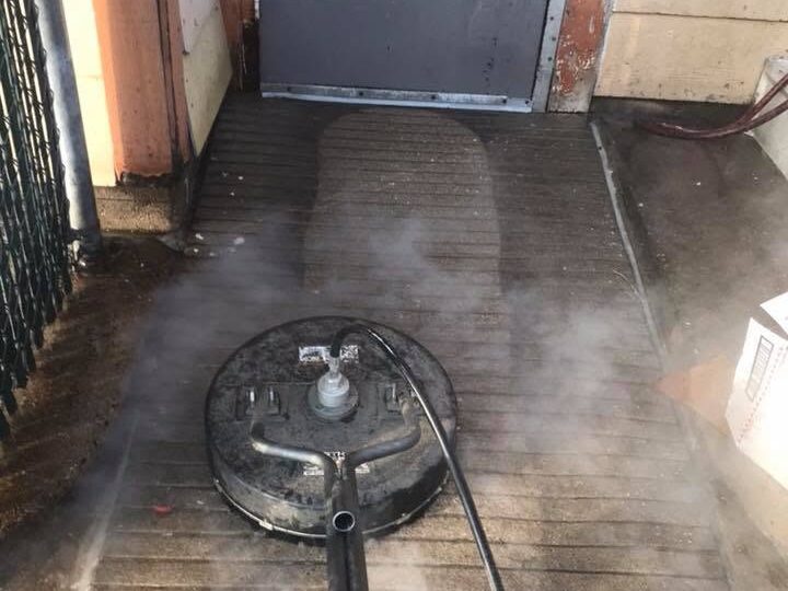 Commercial dumpster pad cleaning Commercial dumpster pad cleaning